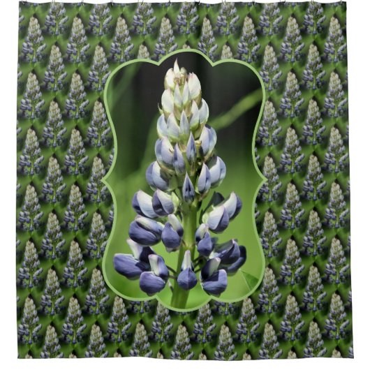 Rideaux De Douche Wild Purple Lupine Floral Nature Pattern (Devant)