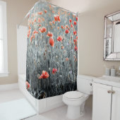 Rideaux De Douche Wildflowers poppies (En situation)