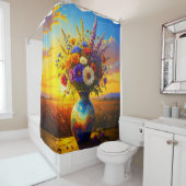 Rideaux De Douche Wildflowers Sunrise 001 Shower Curtain (En situation)