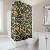 Rideaux De Douche William Morris Black Floral Art (En situation)