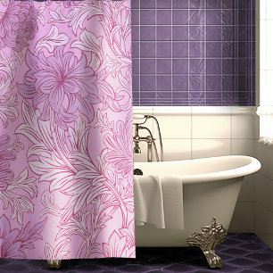 Rideaux De Douche William Morris Chrysanthemum Motif Douche Curtai