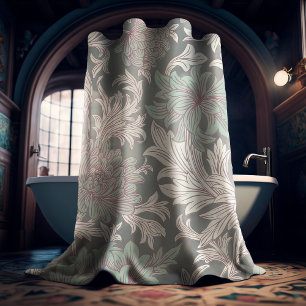 Rideaux De Douche William Morris Chrysanthemum Motif Douche Curtai