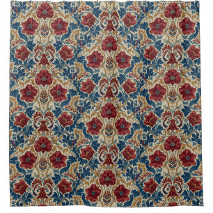 Rideaux De Douche William Morris Coquelicots motif Art Nouveau flora