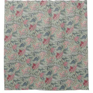 Rideaux De Douche William Morris Cray Vintage Floral rose vert
