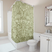 Rideaux De Douche William Morris Fleur verte tournesol (En situation)