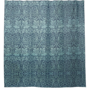 Rideaux De Douche William Morris Forêt Lapins Oiseaux Fleurs Bleues