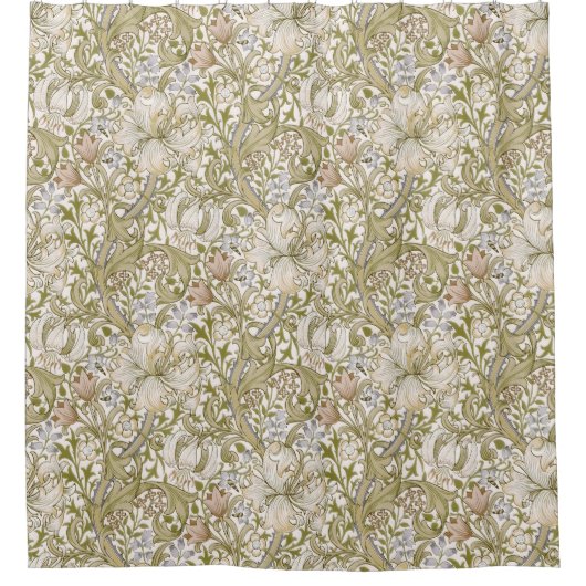Rideaux De Douche William Morris Jardin Fleur de Lys Classique (Devant)