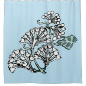Rideaux De Douche William Morris Jasmine et Motif Feuille (Devant)