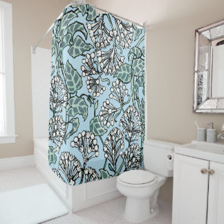 Rideaux De Douche William Morris Jasmine et Motif Feuille