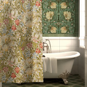 Rideaux De Douche William Morris Lily Art Nouveau Floral