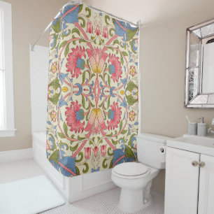 Rideaux De Douche William Morris Lodden Motif Floral Pastel