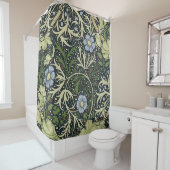 Rideaux De Douche William Morris Motif d'algues (En situation)