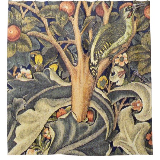Rideaux De Douche William Morris Motif Woodpecker (Devant)