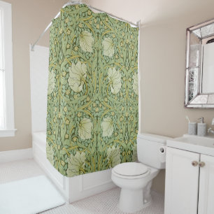 Rideaux De Douche William Morris Pimpernel Fond d'écran bleu Floral
