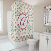 Rideaux De Douche William Morris SHOWER CURTAIN AVEC INITIAL (En situation)