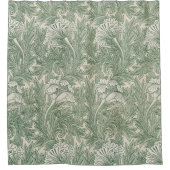 Rideaux De Douche William Morris tulip fond textile vert (Devant)