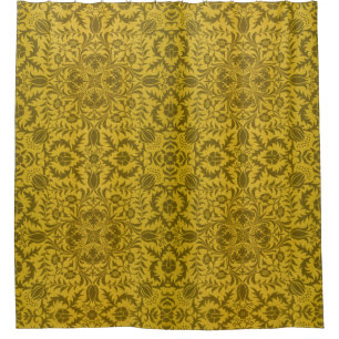 Rideaux De Douche William Morris Vine Vintage Brown Fleur Motif
