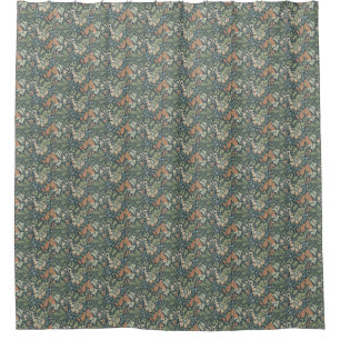 Rideaux De Douche William Morris Vintage Floral Rose Vert Compton