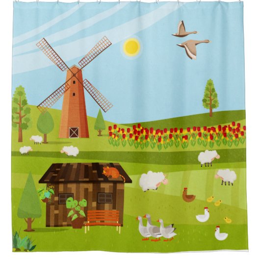 Rideaux De Douche Windmill (Devant)