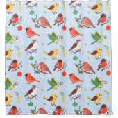 Rideaux De Douche Winter Christmas Birds Kids (Devant)