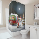 Rideaux De Douche Winter Corgi Caravan Christmas Adventure<br><div class="desc">Laissez-vous tenter par la magie d'une nuit d'hiver enneigée alors qu'une caravane glisse gracieusement à travers le paysage illuminé par la lune. La beauté sereine de la neige scintillante et l'éclat enchanteur de la lune créent une scène captivante, promettant une aventure de Noël inoubliable remplie de chaleur, de joie et...</div>