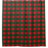 Rideaux De Douche Winter Holiday Tartan pattern  Scottish red green (Devant)