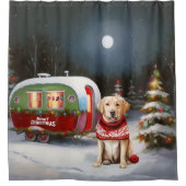 Rideaux De Douche Winter Labrador Caravan Christmas Adventure (Devant)