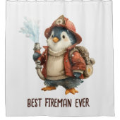 Rideaux De Douche Winter Penguin Firefighter Ping Pong Paddle (Devant)