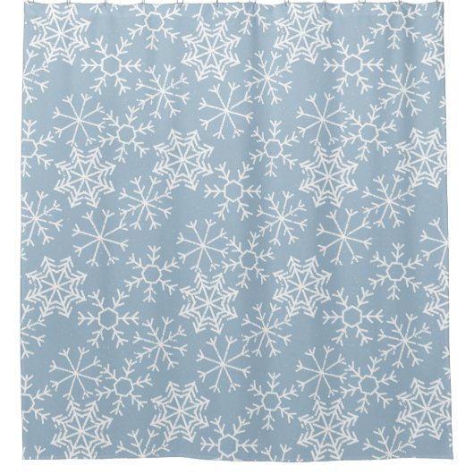Rideaux De Douche Winter SNOWFLAKES sans couture motif + vos idées (Devant)