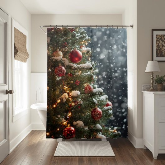 Rideaux De Douche Winter Wonderland Christmas Shower Curtain