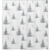Rideaux De Douche Winter Wonderland Christmas Tree Motif (Devant)