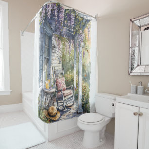 Rideaux De Douche Wisteria Porch Rocking Chair Scène