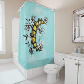 Rideaux De Douche Witchy Moon Floral Boho Art (En situation)