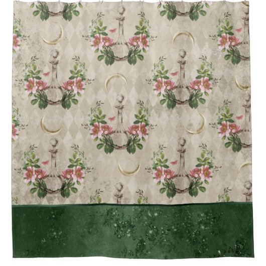 Rideaux De Douche Witchy Romance | Apothecary Decanter Floral (Devant)