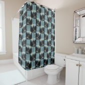 Rideaux De Douche Wolf Howling À Moon Design Motif (En situation)