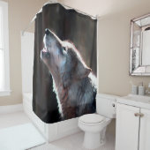 Rideaux De Douche Wolf Howling Loup solitaire (En situation)