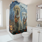 Rideaux De Douche Wolfhound Halloween Éffrayant (En situation)