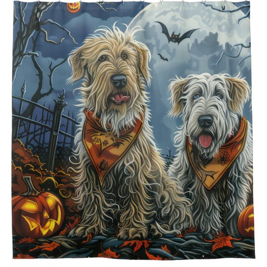 Rideaux De Douche Wolfhound Halloween Éffrayant (Devant)