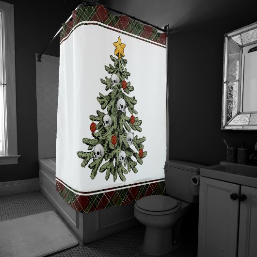 Rideaux De Douche XMAS déplaisant | Un Arbre De Noël Très Gothique