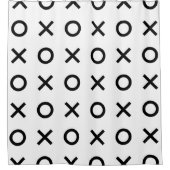 Rideaux De Douche Xs et Os blancs et noirs (Devant)