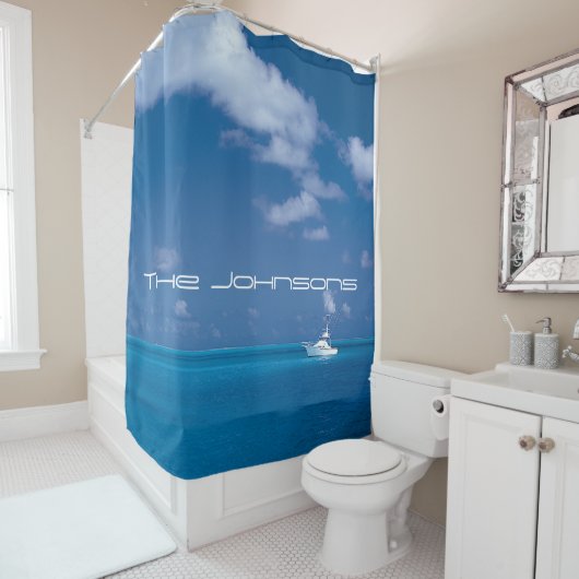 Rideaux De Douche Yachting dans le bleu (En situation)
