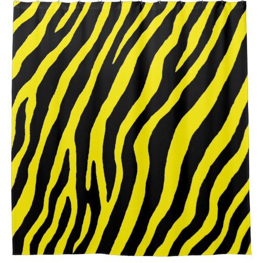 Rideaux De Douche Yellow and Black Stripe Design (Devant)