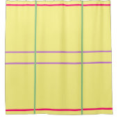 Rideaux De Douche Yellow Green Purple Pink Geometric  (Devant)
