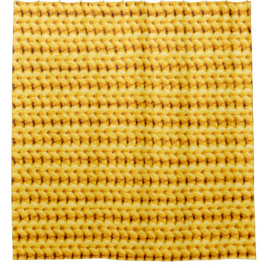 Rideaux De Douche Yellow knitted woolen fabric background (Devant)
