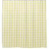 Rideaux De Douche Yellow Pastel Gingham Pattern Modern Farmhouse (Devant)
