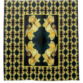 Rideaux De Douche Yellow Rose Trio Motif Abstrait (Devant)