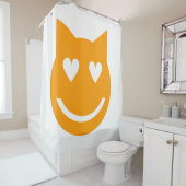 Rideaux De Douche Yeux en forme de coeur Emoji (En situation)
