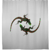 Rideaux De Douche Yin Yang Lizards Argent (Devant)