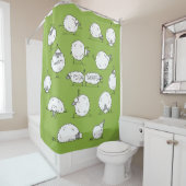 Rideaux De Douche Yoga Sheep : Whimsical Sketch Fun. (En situation)