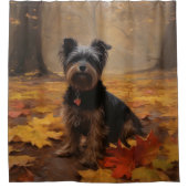 Rideaux De Douche Yorkipoo à l'automne Feuilles automne Inspire (Devant)